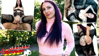 German Scout – German Inked MILF Devil Akita with Long Labia Pick up for First Casting Fuck