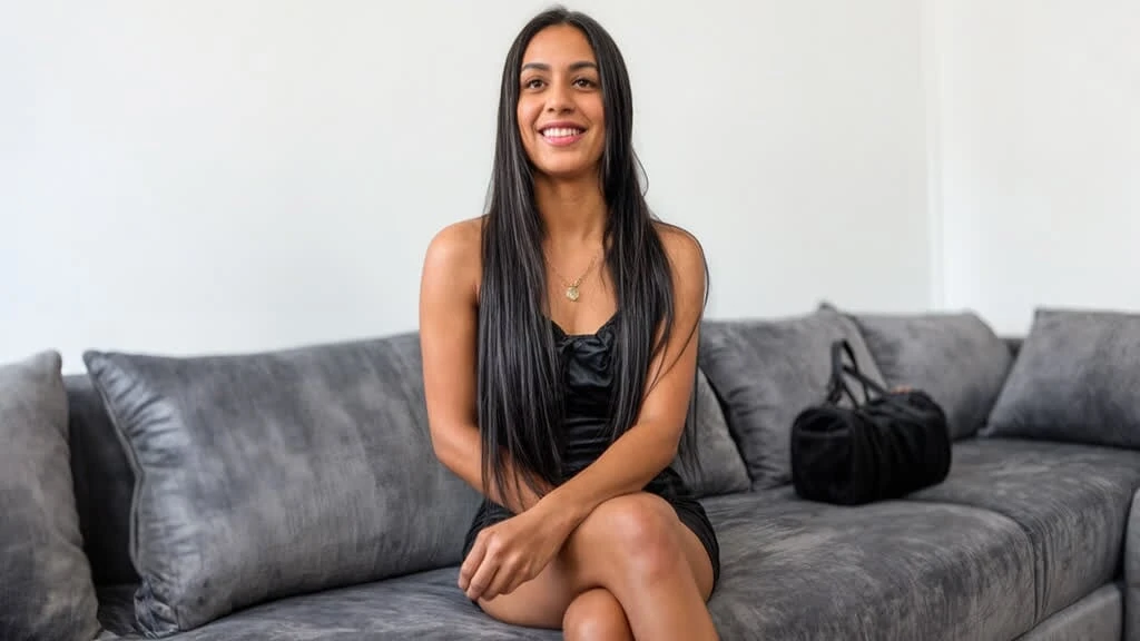 Hot Latina Fitness Model Stripped & Pounded In Homemade Couch Casting