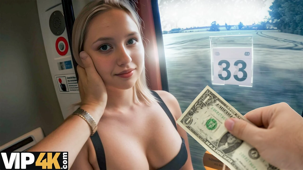 HUNT4K. Blonde babe sucked a cock in the TRAIN STATION WC!