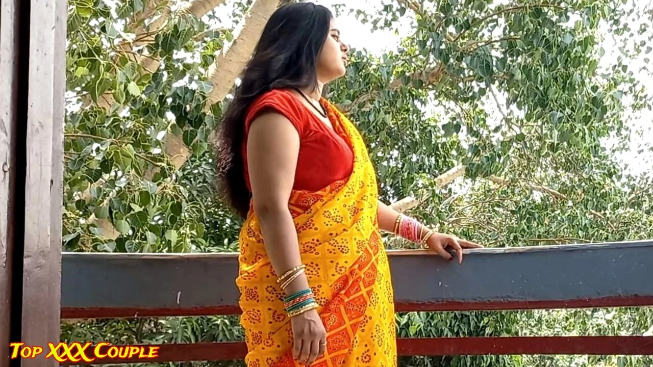 My stepmom seduced me in balcony for hard fuck.