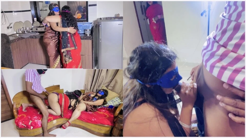 Step daughter Shruti With stepmom Nadiya hardcore  fucking step by step threesome sex Hindi Audio