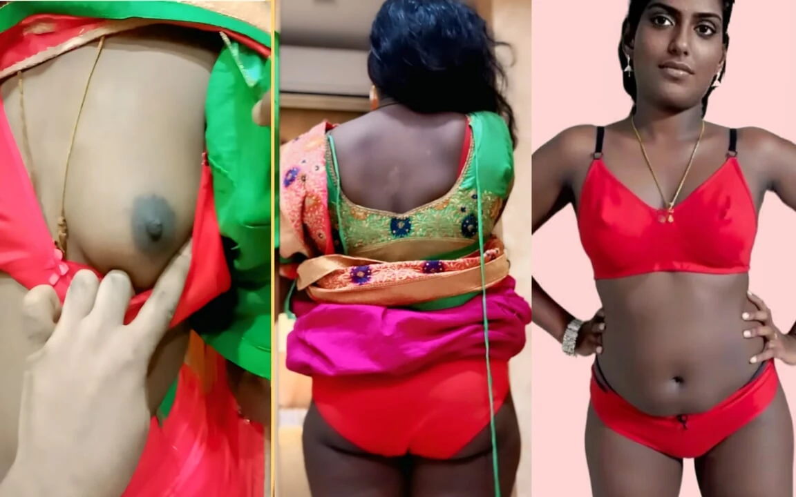 Desi Tamil  Housewife Seduces Bull in Red Underwear – Nipple Play, Cuck Watches! IndianHotwifeX