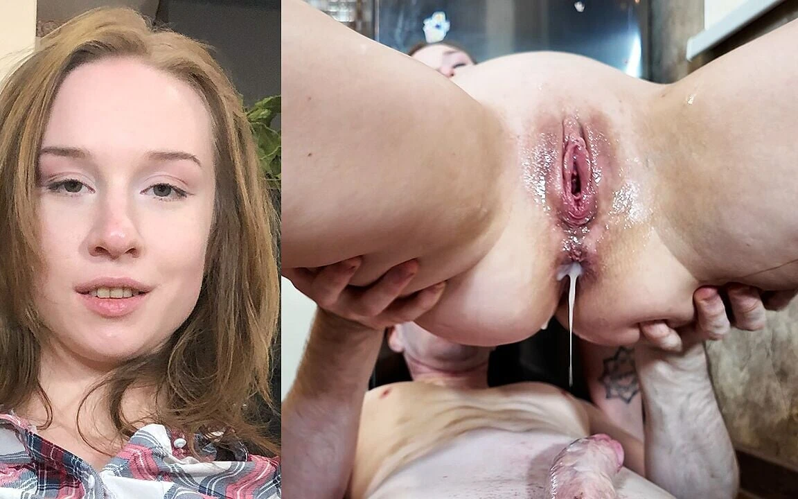 Girlfriend Squeezes the Cum Out of Her Holes