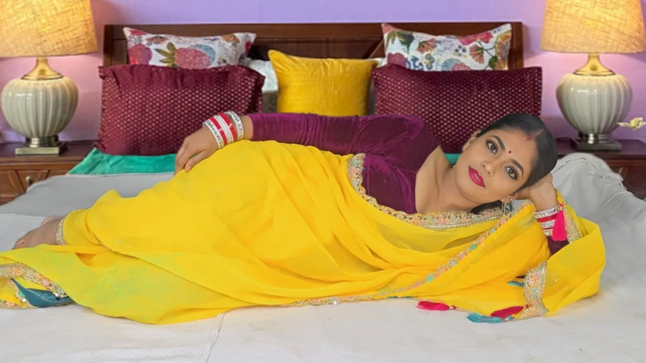 new married bhabhi yellow saree best viral video xxx