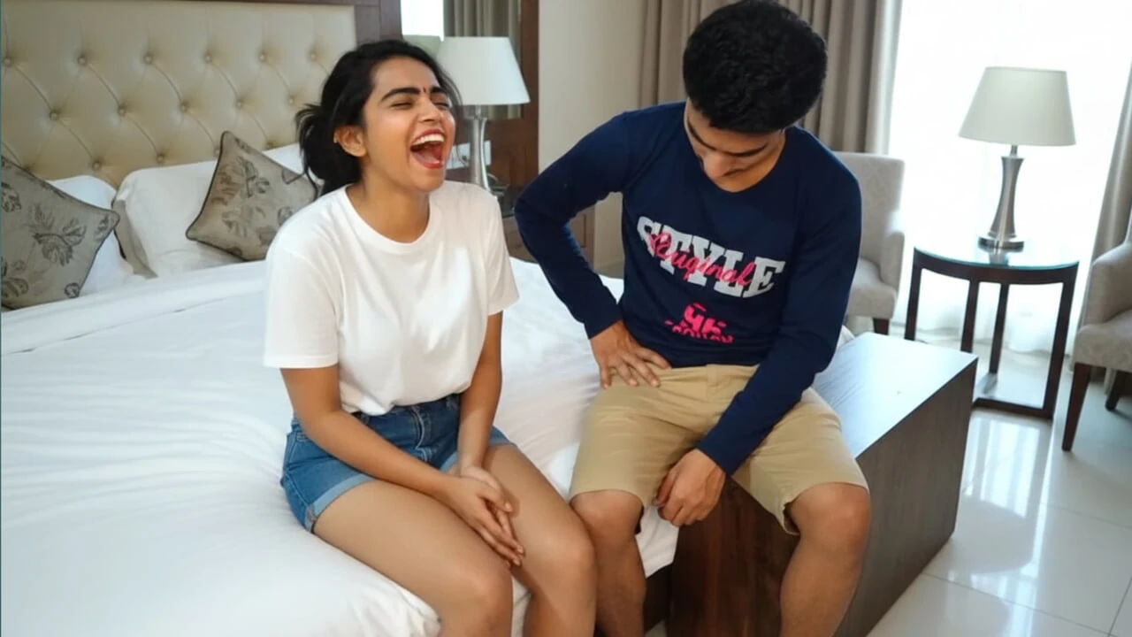 Desi Indian horny step sister and stepbrother hot sex in day